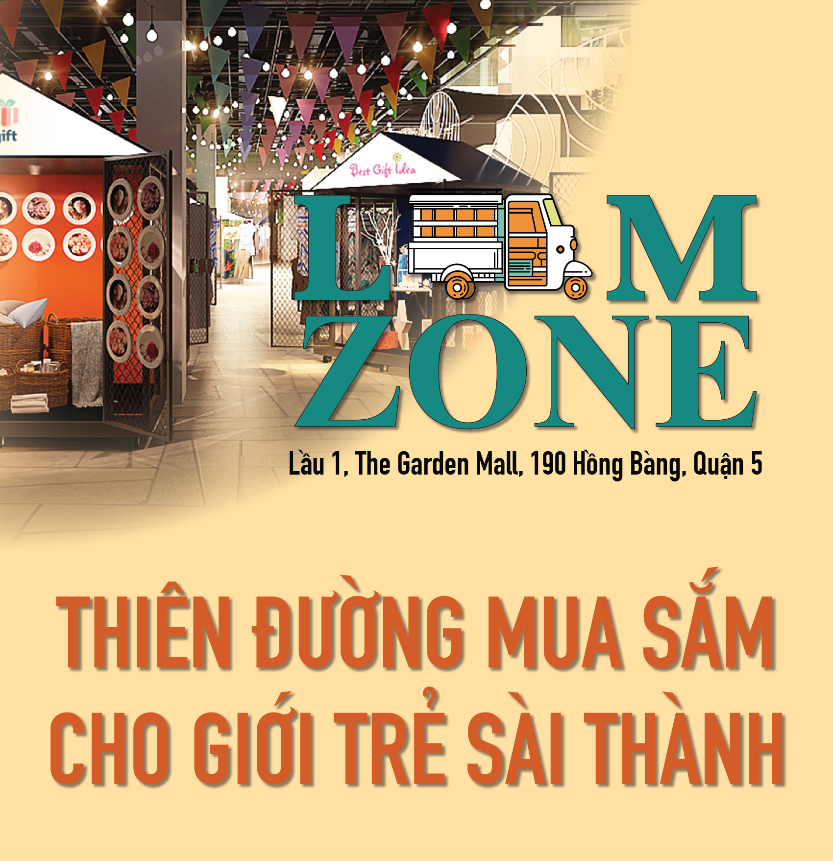 Cho thuê quầy hàng khu Lam Zone tại The Garden Mall